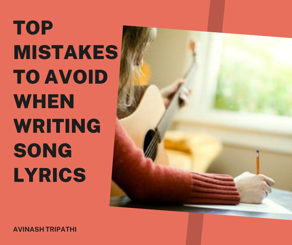 Writing lyrics and playing piano